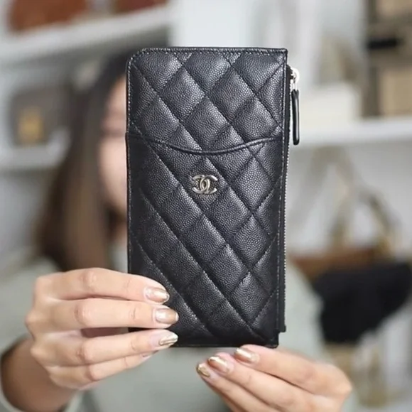 Chanel Classic Phone Case Pouch Quilted Caviar - Picture 14 of 14